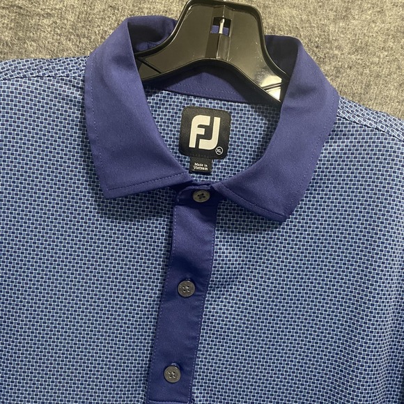 FootJoy Other - FootJoy Polo Shirt Mens XL Blue Geometric‎ Golf Performance Stretch Athletic